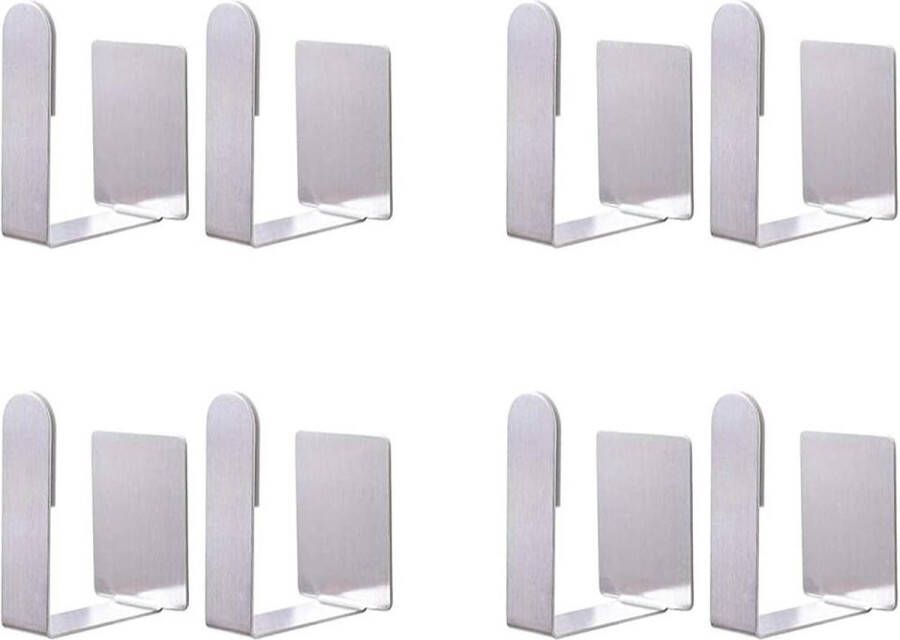 Roestvrij stalen wandmontage pannendekselhouder set van 4 verstelbare lengte