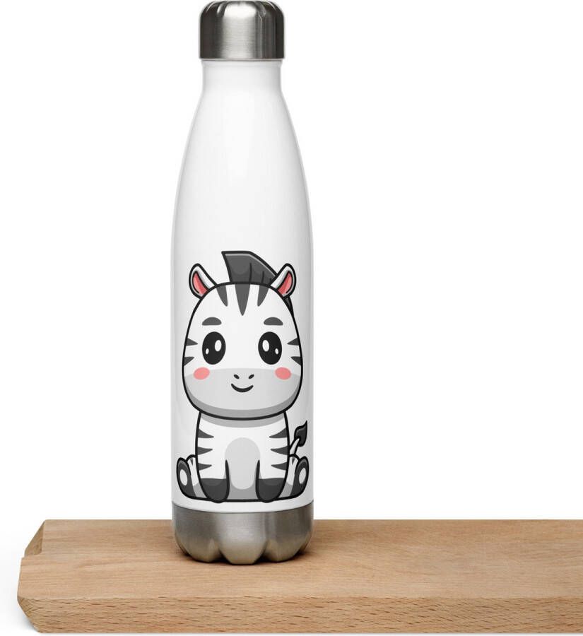 Roestvrij stalen waterfles Zebra 500ml