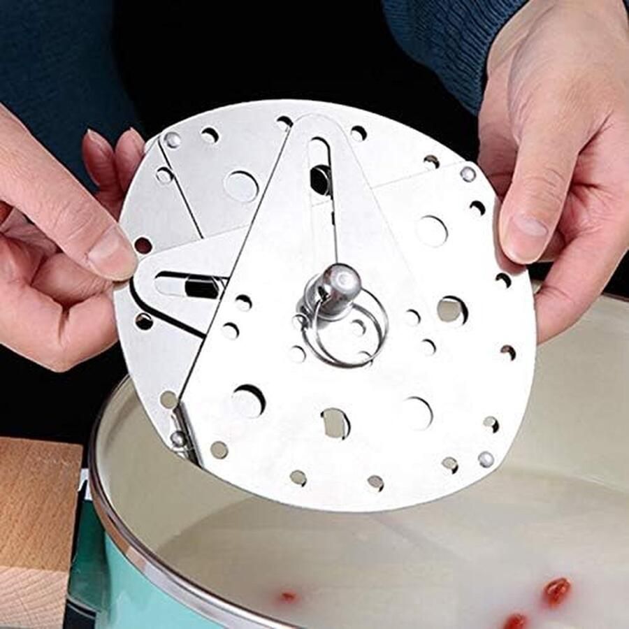 Roestvrij verstelbaar druppeldeksel simmering food pot cover anti-overloop beschermdeksel stoompan