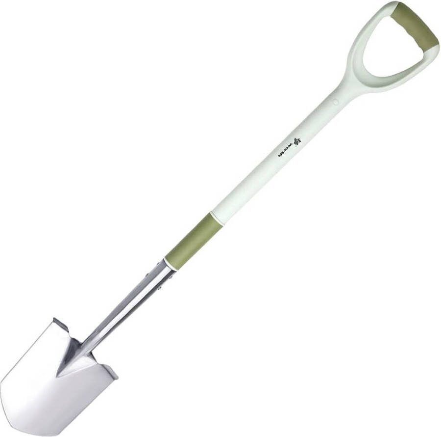 Roestvrije graf spatel stalen steel met PP en TPR gecoat ergonomische D-greep leuke tuinschep voor doe-het-zelvers graven tuinieren 105 cm