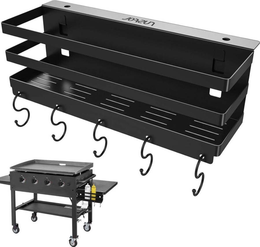 Roestvrijstalen bakplaat Caddy voor Blackstone bakplaten 28 inch 36 inch inbussleutel opbergdoos barbecue-accessoires geen boorgat eenvoudig opbergen