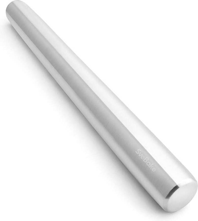 Roestvrijstalen deegroller – metalen deegroller anti-roest deegroller perfect bakaccessoires voor fondant pizza cake pastadeeg en kruimeldeeg 35 cm