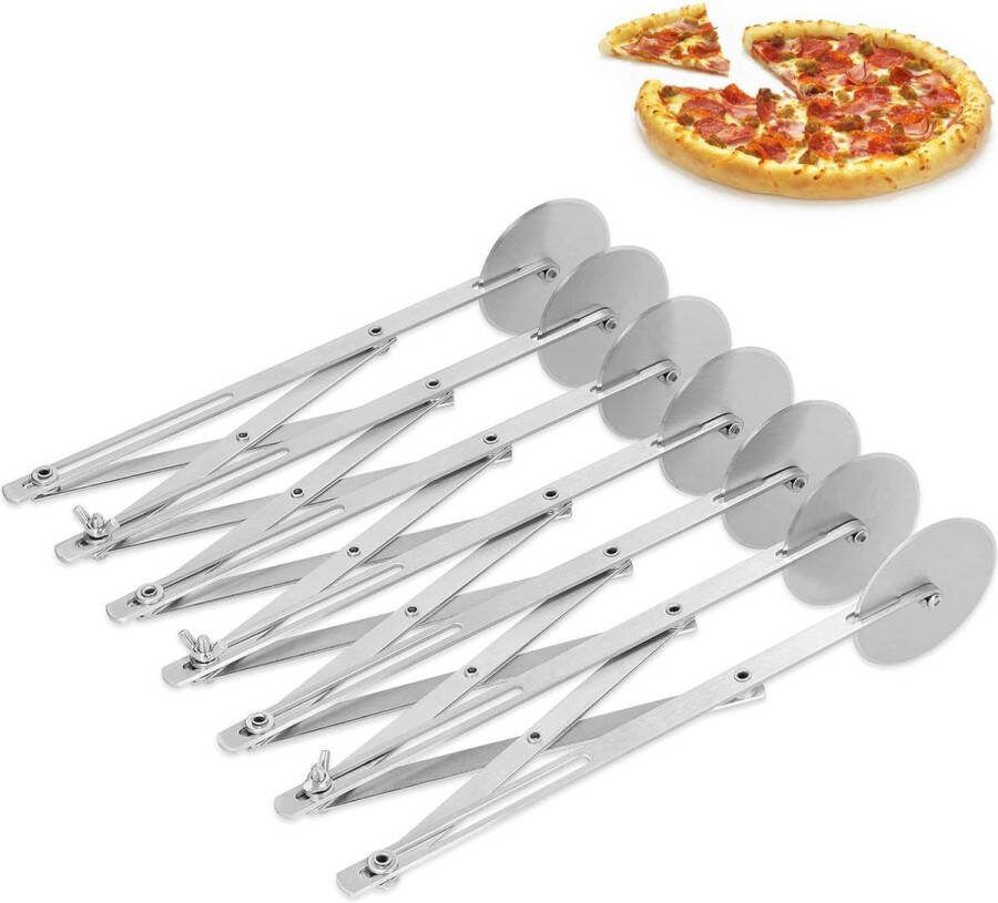 Roestvrijstalen deegsnijder wiel Opvouwbare pizzasnijder Pastawielsnijder