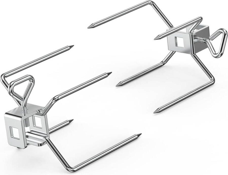 Roestvrijstalen draaispit vorken Past op 10 MM en 8 MM vierkante grillspies Voor barbecue of oven