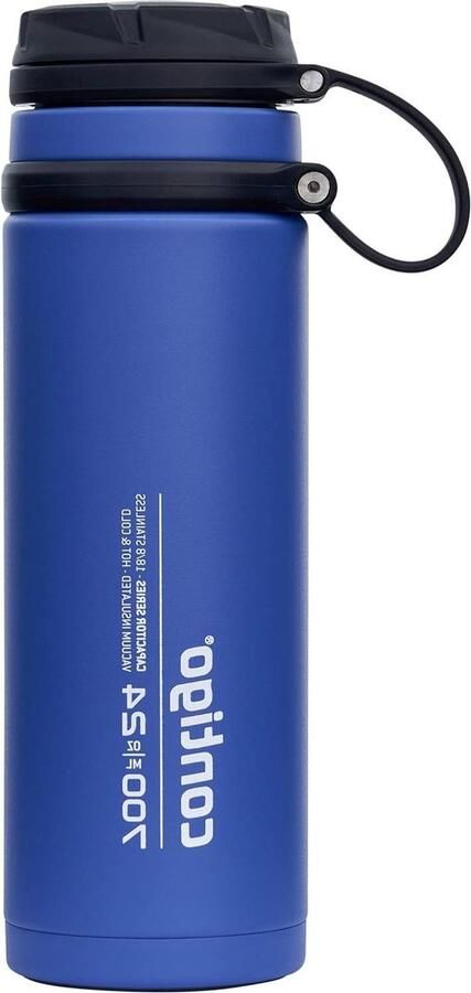 Roestvrijstalen drinkfles 100% lekvrij grote waterfles met breed schroefdeksel houdt dranken maximaal 30 uur koud premium outdoor thermofles 700 ml