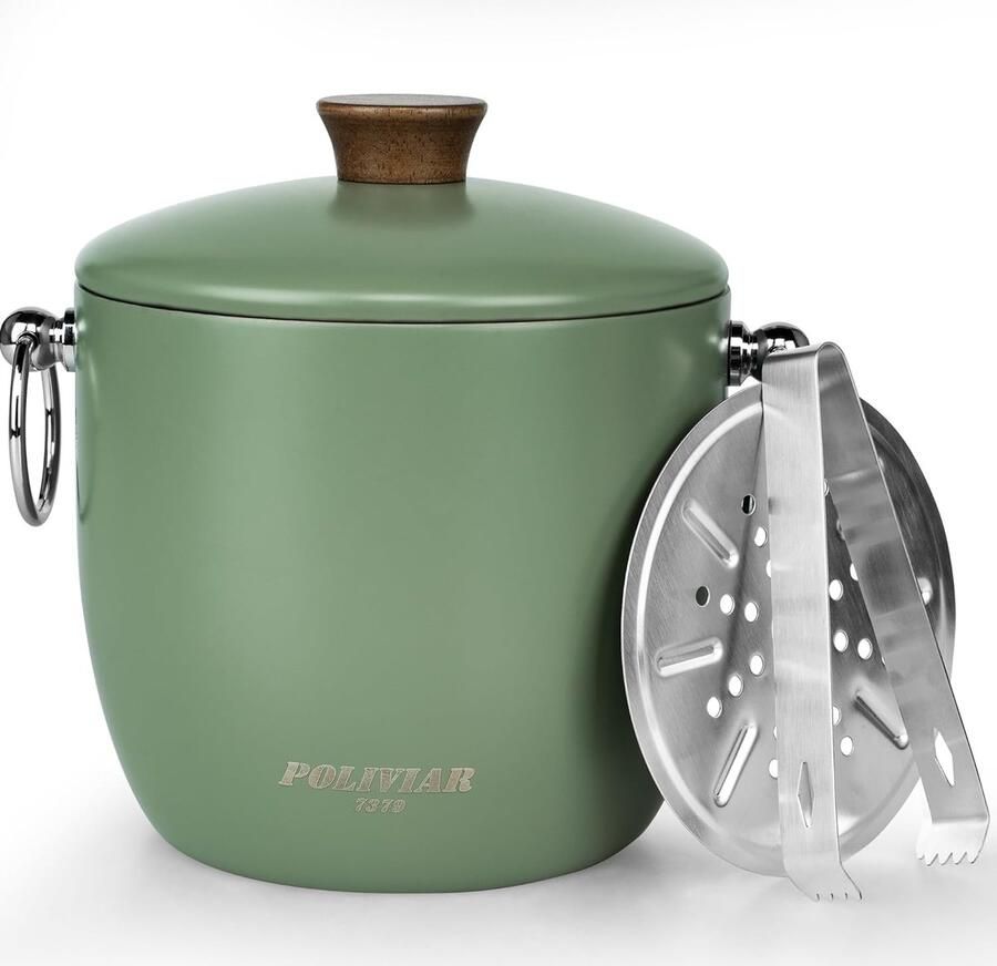 Roestvrijstalen ijsblokjeshouder 2 5 l dubbelwandige ijshouder ijsblokjeshouder met deksel en tang ijsemmer voor koude dranken premium ijskoeler perfect voor bier champagne wijn