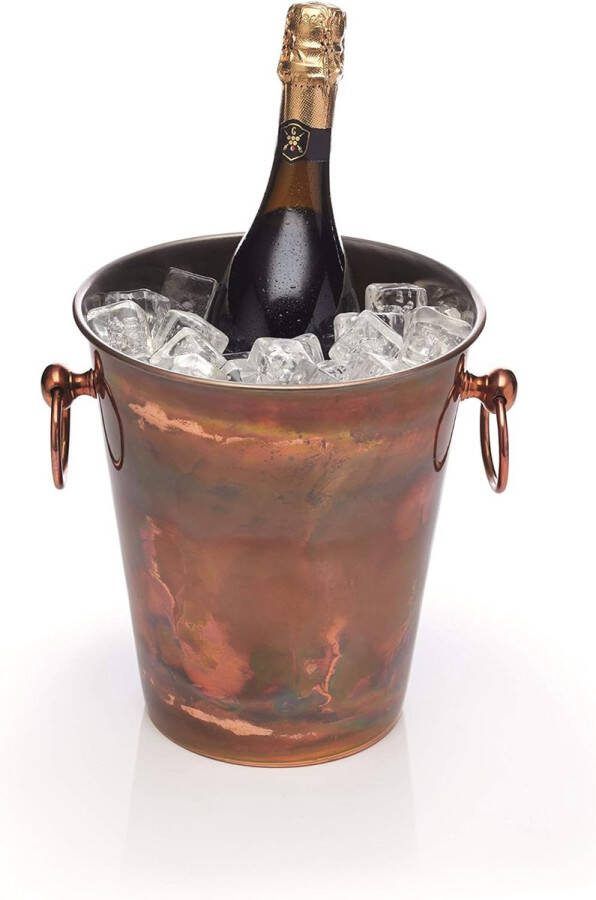 Roestvrijstalen ijsemmer voor wijn en champagne 24 x 20 5 x 23 cm (9 5 x 8 x 9) Koper Finish