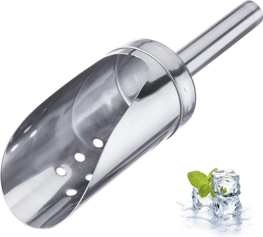 Roestvrijstalen IJsschep met Perforatie voor Cocktails en Drankjes 120 ml