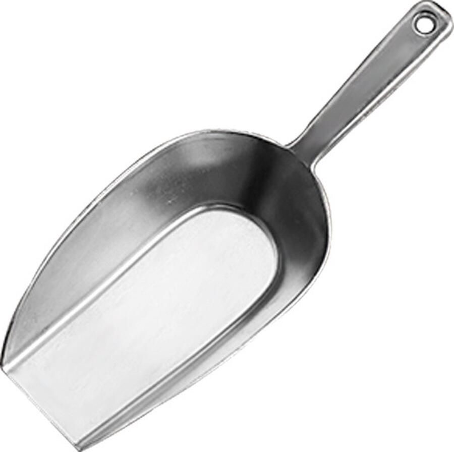 Roestvrijstalen lepel Metalen ijslepel Voedsel snoeplepel Legering keukenmeelschep Graanlepel Platte bodem Utility schep voor keuken Bar Feest Bruiloft Metalen kooklepel schep 1 stuk