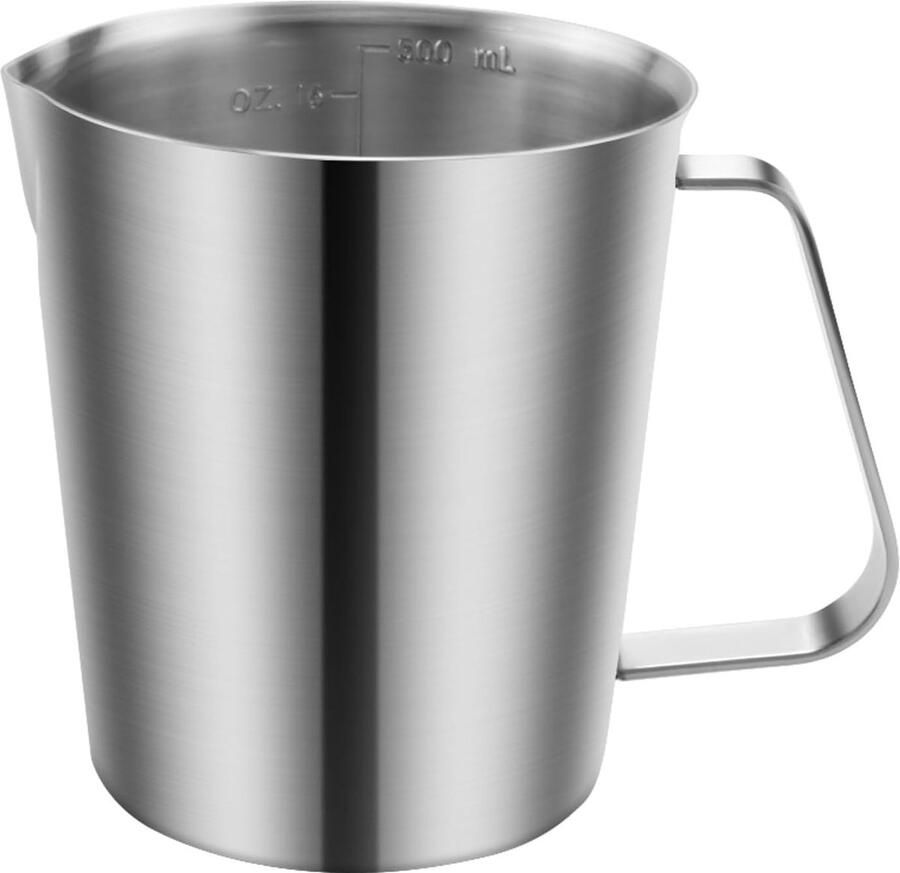 Roestvrijstalen maatbeker 16 oz 500 ml melkkan maatbekers met markering mengbeker roestvrijstalen beker espresso maatbeker melkkan voor keuken koffie latte cappuccino