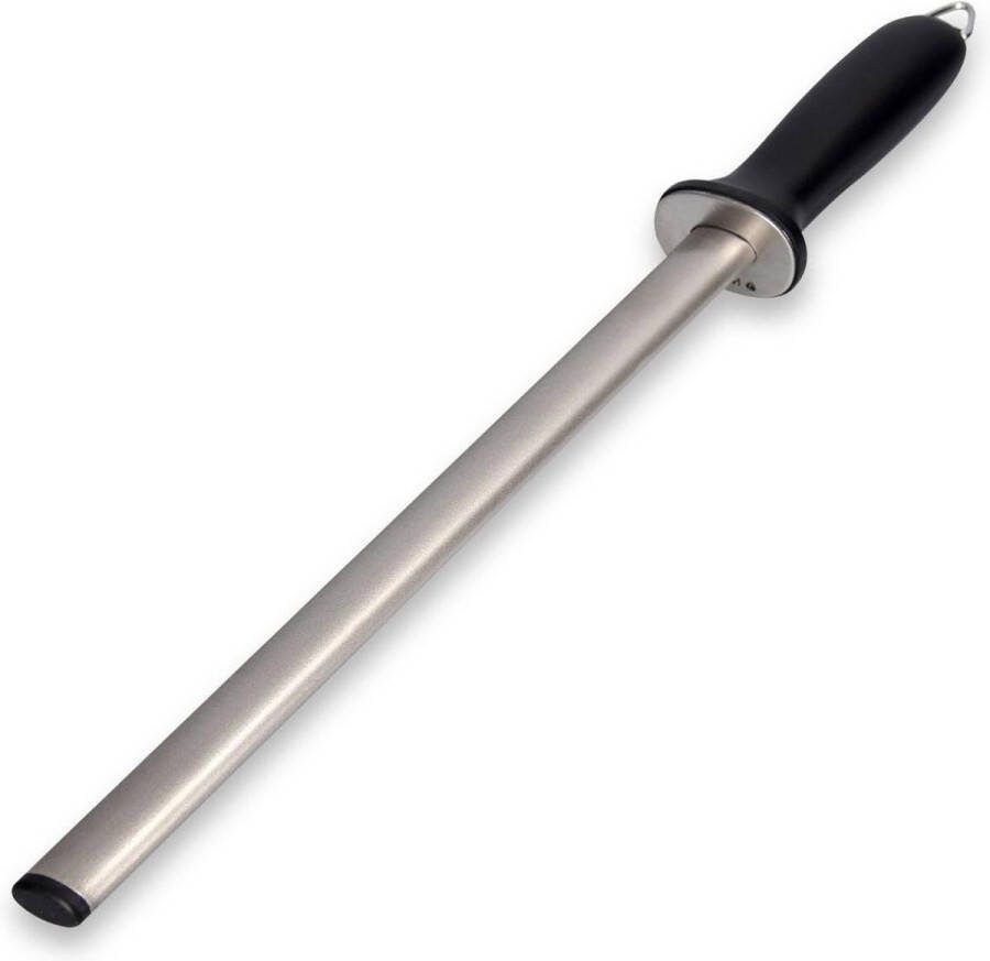 Roestvrijstalen messenslijper 31 cm Slijpstaaf ovaal Professionele aanzetstaal diamant Voor vlijmscherpe messen RVS met gratis verzending knife sharpener