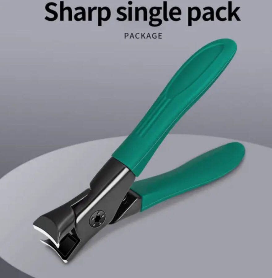 Roestvrijstalen Nagelknipper Ultrabrede opening Antiroest Groen Vingernagelknipper Teennagel knipper Kniptang Nagel trimmer