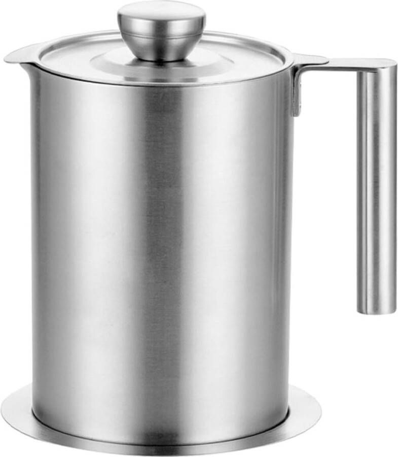 Roestvrijstalen oliedispenser 1 6 l oliefilter pot wasbaar oliezeef pot lekvrij fles olie & azijn schenktuit olijfolie kruik olijfolie fles olijfolie menage voor keuken BBQ