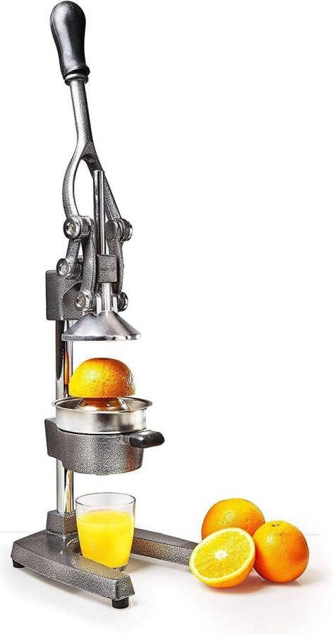 Roestvrijstalen Sapcentrifuge Handmatige Sinaasappelpers Vaatwasmachinebestendige Citruspers Robuuste Vruchtensapcentrifuge 65 kg Gewicht [Zilver Grijs] citruspers