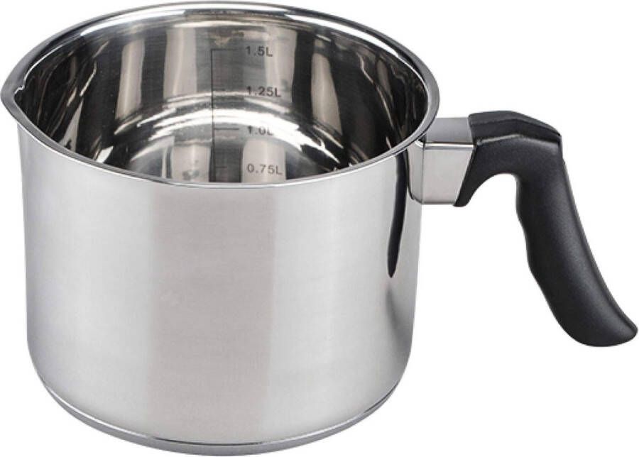 Roestvrijstalen steelpan 14 cm thermische bodem Ook geschikt voor inductiekookplaten