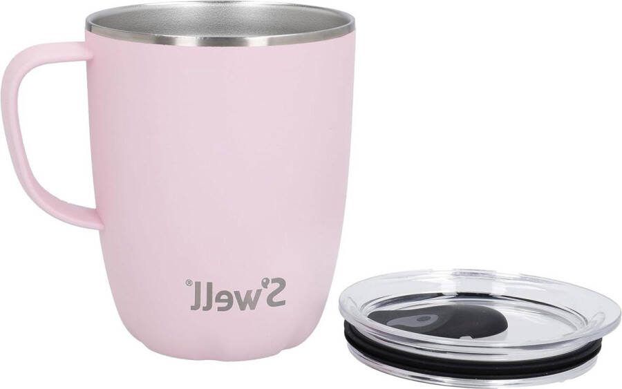 Roestvrijstalen S'Well Mok Met Handvat Pink Topaz 350Ml Vacuüm Geïsoleerde Reisbeker Voor Onderweg Vaatwasmachinebestendig travel coffee mugs with handletravel coffee mugs with handle