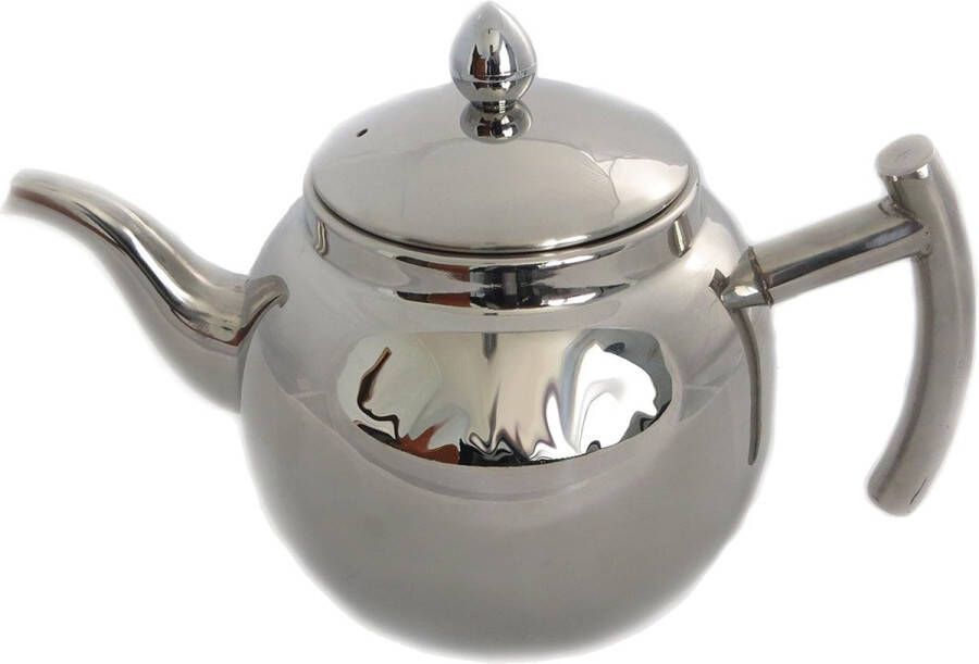 Roestvrijstalen theepot of koffiepot met zeef en deksel 1 liter