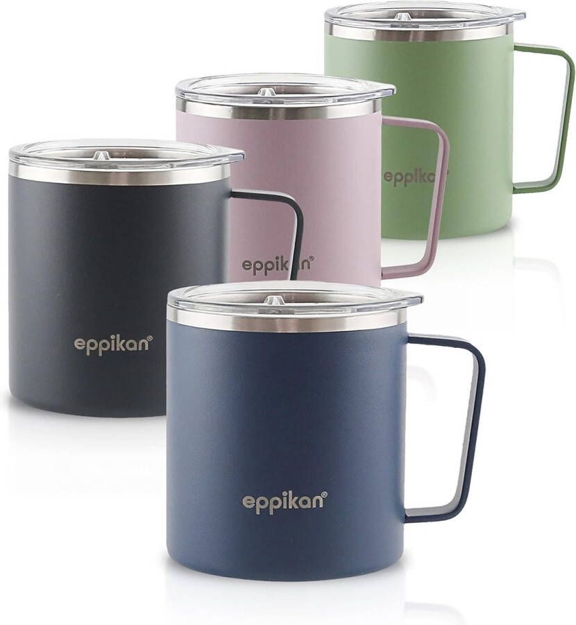 Roestvrijstalen thermobeker isoleerbeker koffiebeker theebeker thermobeker 380 ml deksel met afsluitbare drinkopening 380 ml blauw (Space Blue)