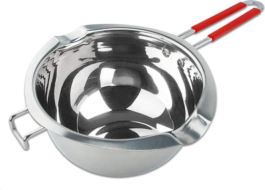 Roestvrijstalen universele smeltpan 1200 ml dubbele boiler kom voor het smelten van chocolade boter met handvat keukengereedschap koken metalen kaarsen maken
