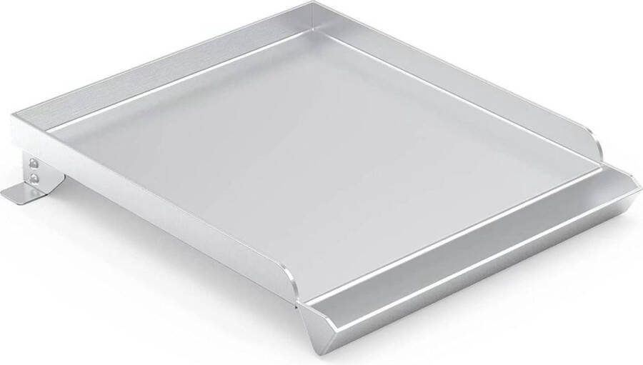 Roestvrijstalen zijbrander bakplaat universele barbecue plancha voor gasbarbecues (33 cm x 31 cm)