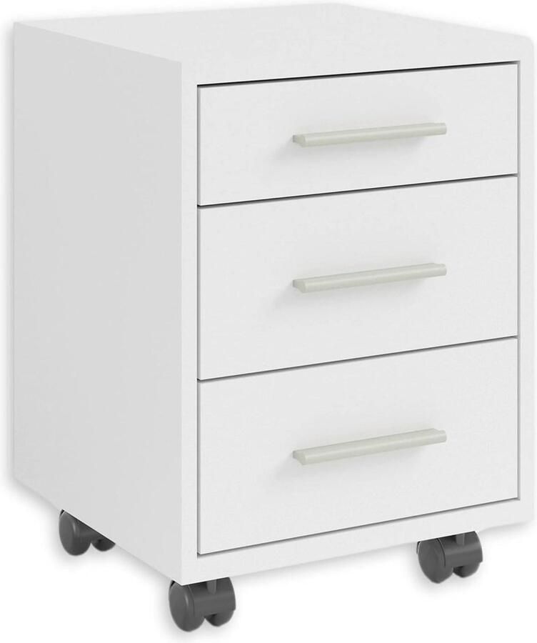 Rolcontainer bureau wit mobiele kantoorkast laden modern kantoormeubel set 40 x 56 x 40 cm (B-H-D) Ladeblok