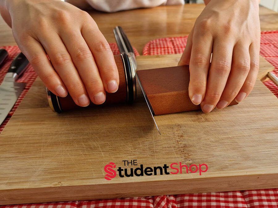 Rollende messenslijper Rolmes Slijpen Mes Slijpen Rolling Sharpener Messenslijpset Messenslijpsysteem voor Keukenmessen Slijphoeken van 15° en 20° Hout