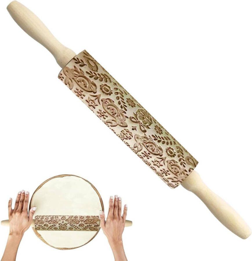 Rolstok met konijn Embossing Deegroller 3D Met Antiaanbaklaag DIY Huisbenodigdheden Keukenaccessoires Bakaccessoires voor fondantpizza cake pastadeeg