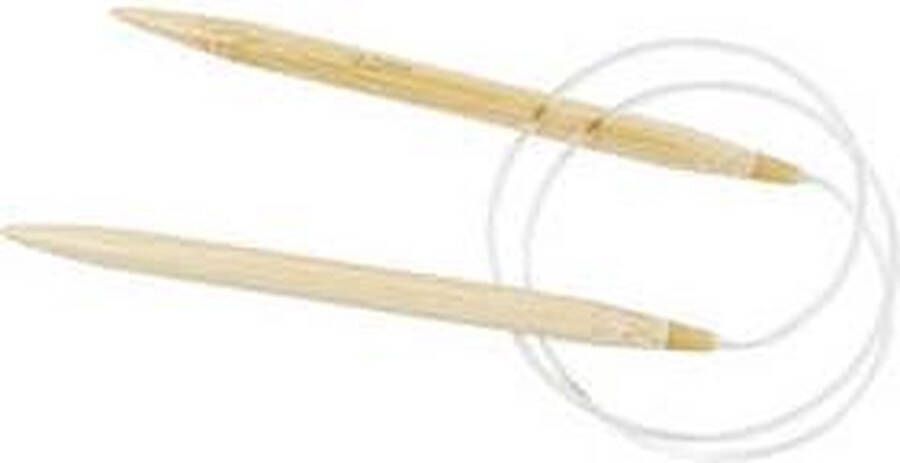 Rond Breinaalden Flexibele Breinaalden Bamboe Dikte: 9mm Lengte: 80cm Creotime 1 Stuk