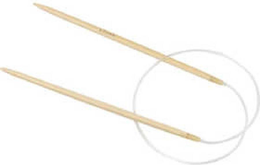 Rond Breinaalden Flexibele Breinaalden Bamboe Dikte: 4 5mm Lengte: 60cm Creotime 1 Stuk