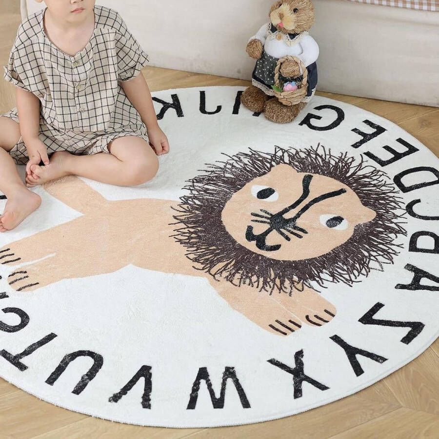 Rond cirkel tapijt speelmat vloer kinderkamer dier educatief leren kruipmat baby speelkamer slaapkamer