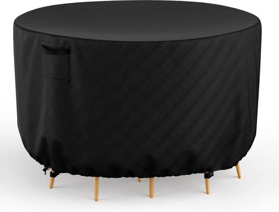 Ronde afdekking tuinmeubelen 190φx80cm 600D lounge afdekking waterdicht ventilatie beschermhoes rotan hoekbank gespen koorden Tuinset bescherming