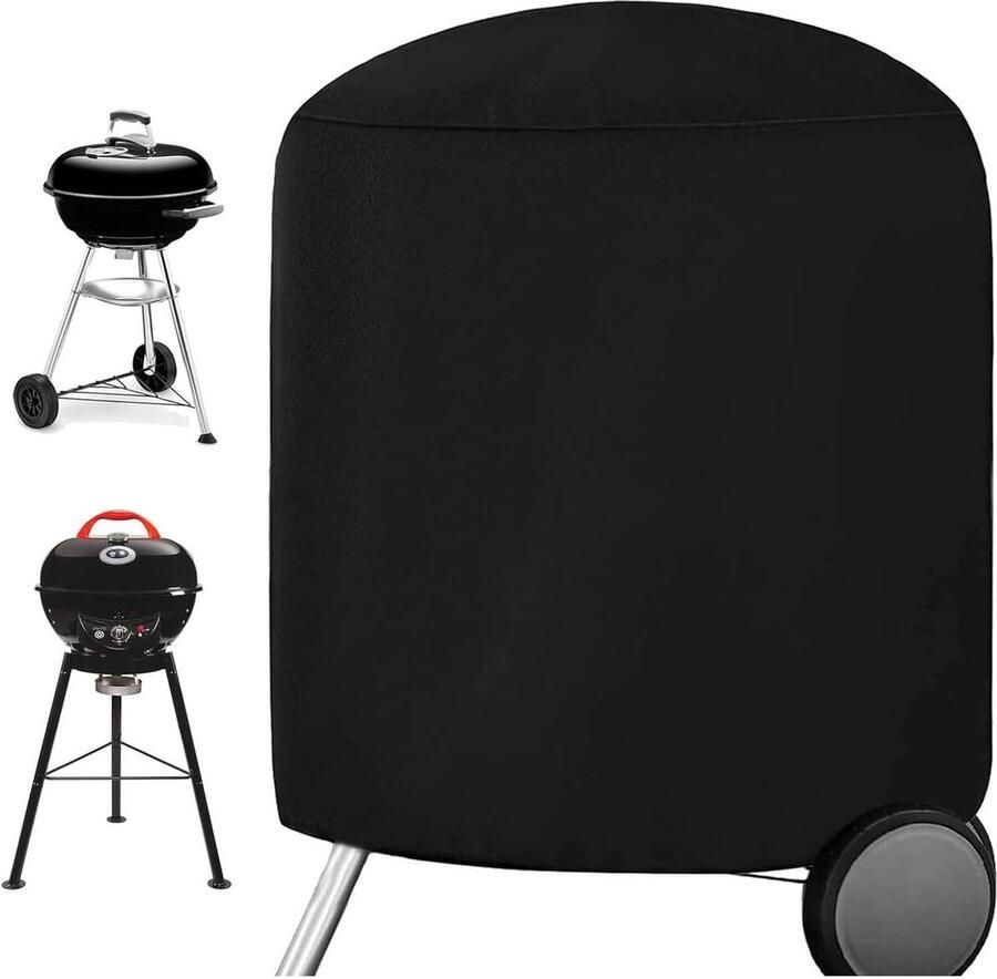 Ronde BBQ hoes Heavy duty waterdichte afdekking 73 x 71 cm Oxford-stof Met trekkoord DHKBC73EU-4BKV1 BBQ hoes rond