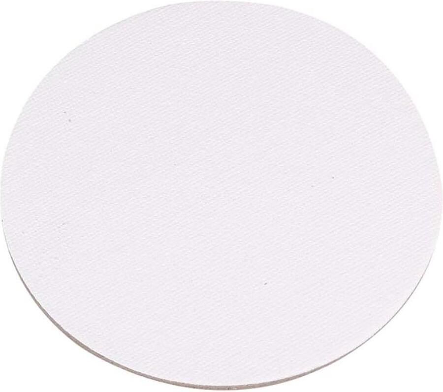 Ronde canvasborden om te schilderen 25 cm set van 6 stuks voor acryl en olieverf schildersdoek groot