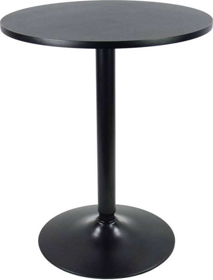Ronde hoge tafel Bistrotafel met een hoogte van 73cm Bar tafel Zijtafel zwart