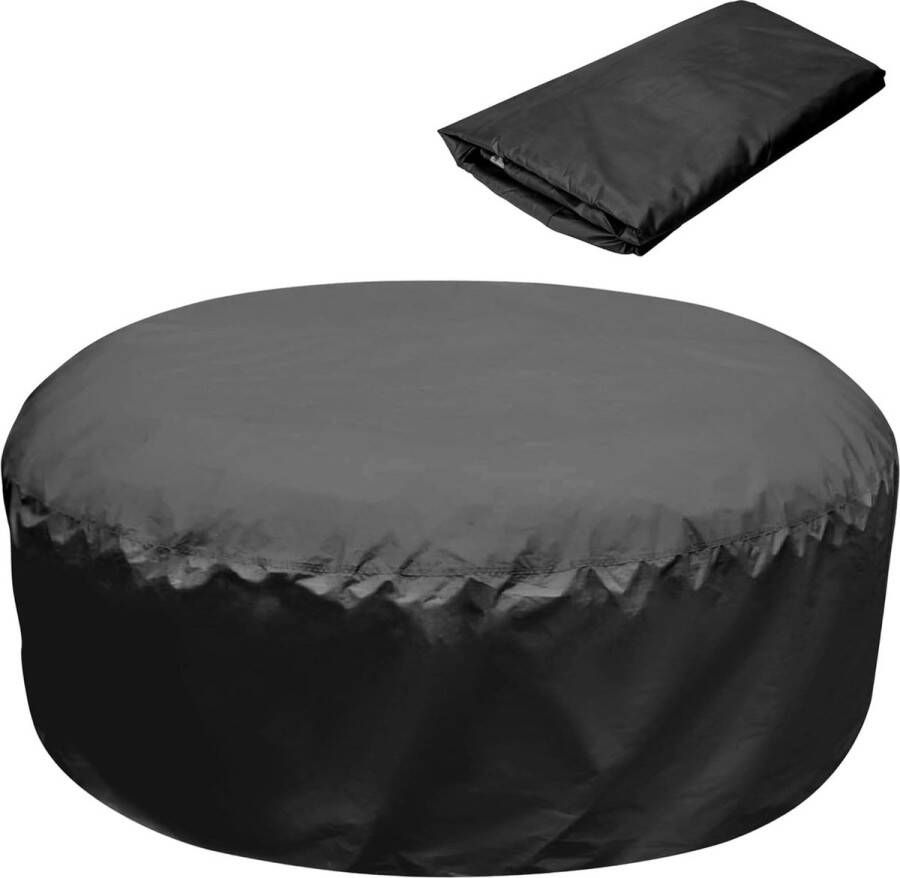 Ronde hottubhoes Stofhoes voor zwembadhoes voor huisdieren Vervanging van de hottubhoes voor volledige dekking UV-bescherming waterdichte draagbare algehele spa-veiligheidsbeschermer voor ronde hottubs buiten (diameter*hoogte：160*30cm)