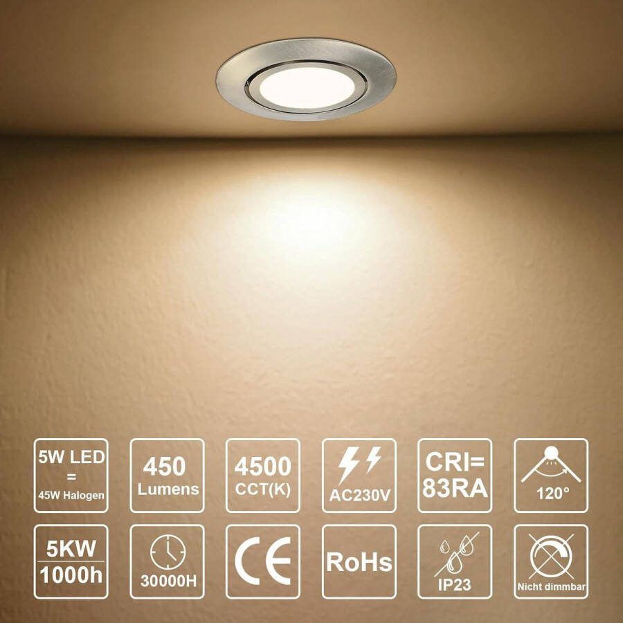 Ronde inbouwspot voor LED-verlichting Modern design