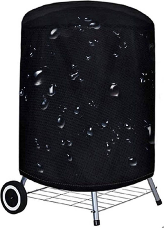 Ronde kogelbarbecue-afdekking scheurbestendig waterdicht 210D Oxford-weefsel uv-bescherming barbecuehoes met verstelbaar koord