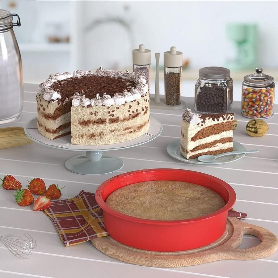Ronde siliconen cakevormen anti-aanbaklaag bakvorm 15 cm rond en taartvorm voor laagcake kaastaart regenboogtaart en chiffon