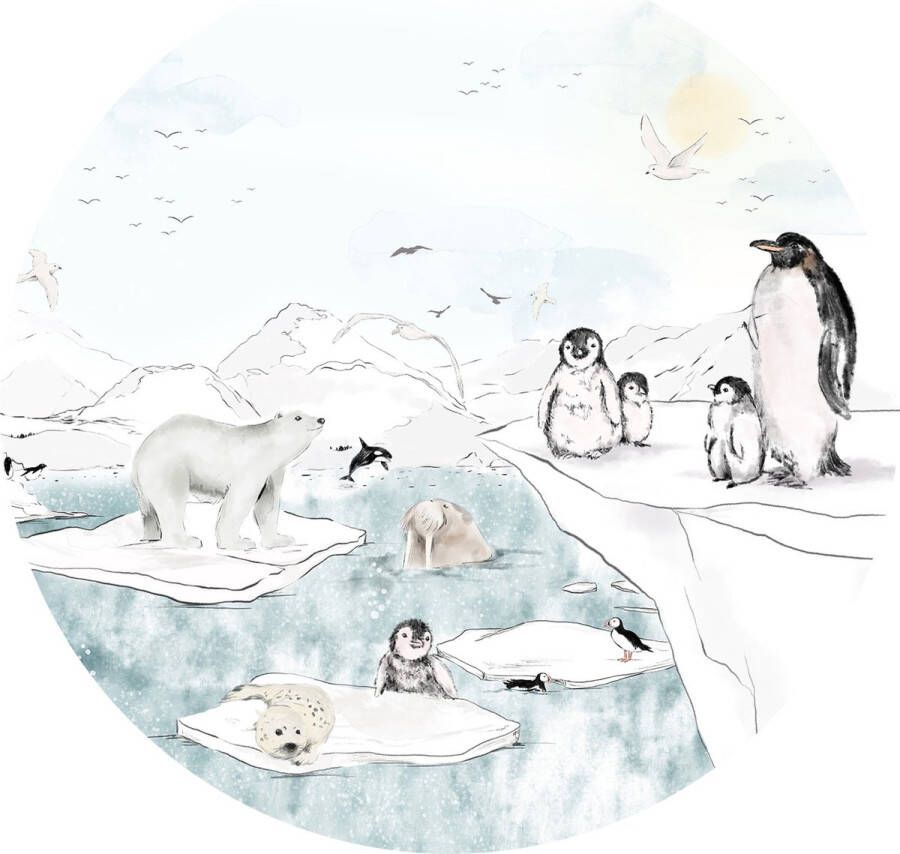 Ronde wandsticker Antarctica 148cm