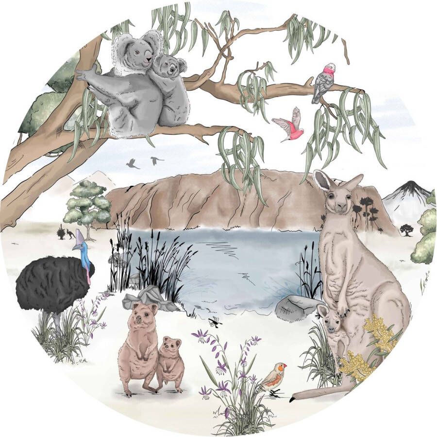 Ronde wandsticker Australia 120cm