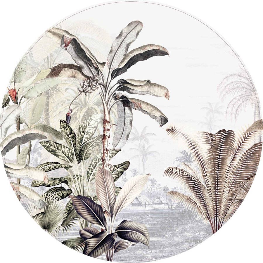 Ronde wandsticker Dreamy Jungle Soft 120cm