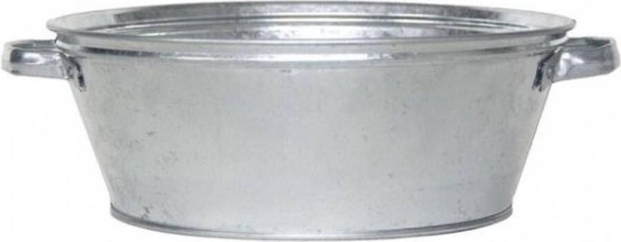 Merkloos Zilveren drankkoeler ijsemmer 9 liter rond IJsemmers