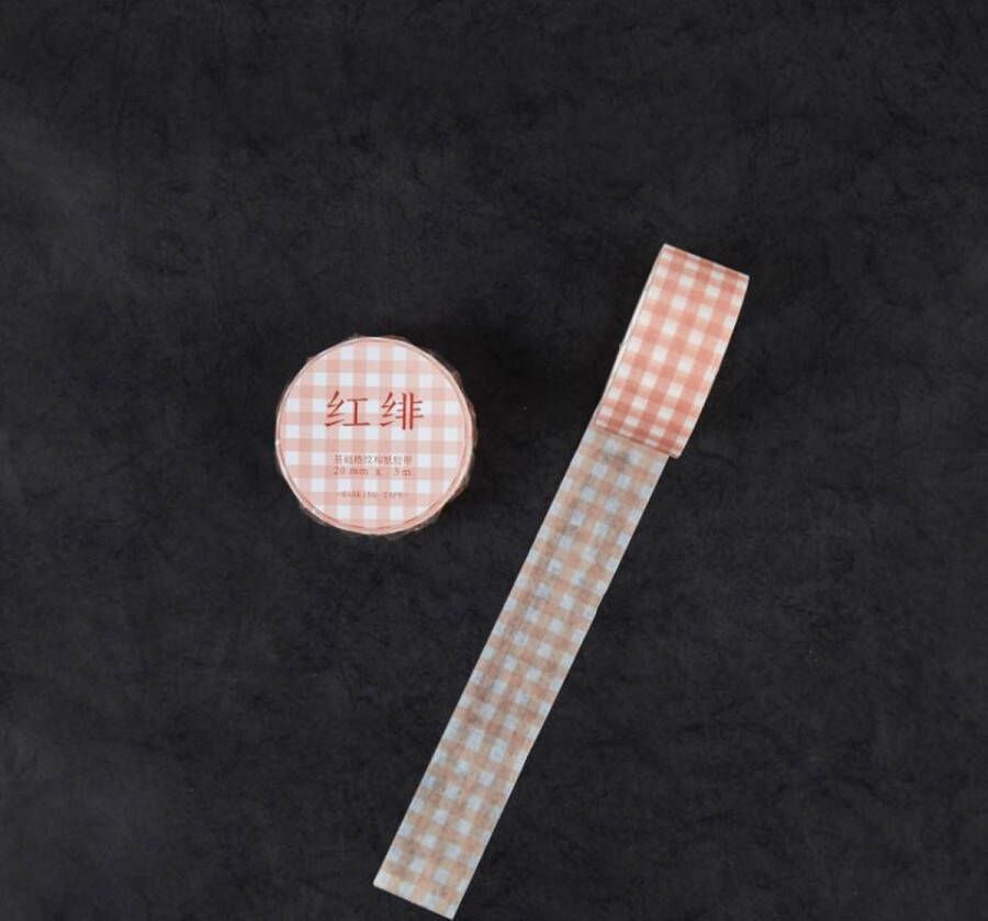 Merkloos Sans marque Rood Geruite Washi Tape | Ruiten | Wit Ruit Geruitte Tape | Bullet Journal | Journalling | Journaling | Masking Tape | Must Haves | Basic Washi Tapes | Versieren | Plakboeken | Inpakken | Leuke Washi Tapes | Schattig | Mooi