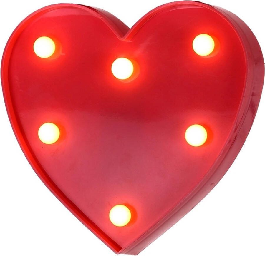 Rood Hart decoratie licht met LED verlichting. Party Festival tafel bruiloft lamp nachtlampje Valentijn Liefde hou van jou
