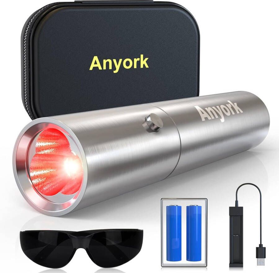 Rood licht 660 nm en 850 nm LED infrarood lamp zaklamp met verstelbare intensiteit