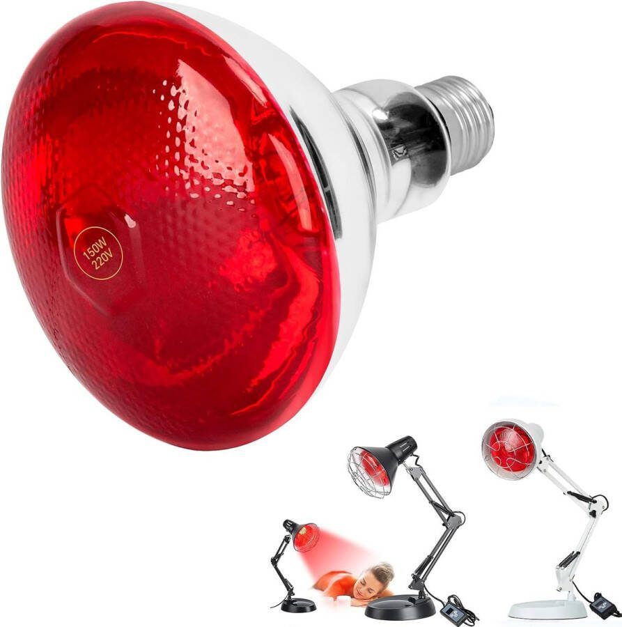 Roodlichtlamp 150 watt voor reptielen infrarood basking spot gloeilamp