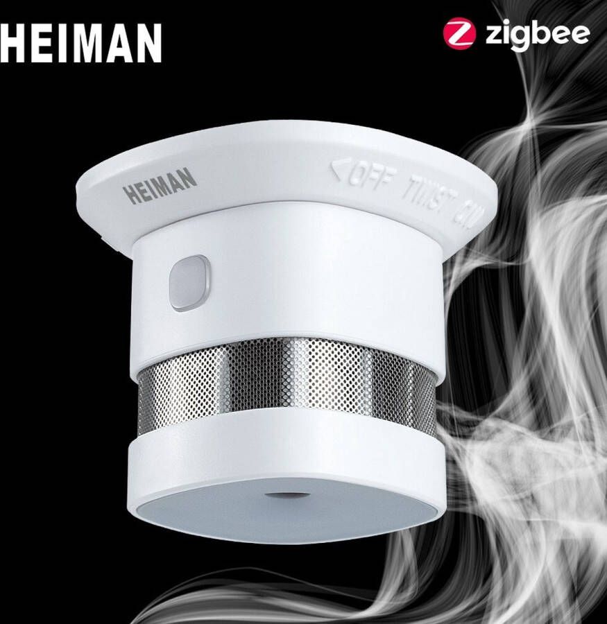 Rookmelder 5pcs Heiman Zigbee brandalarm slimme rookmelder 2.4GHz fire smoke detector Hoge gevoeligheid Veiligheid preventie Sensor Gratis Verzending