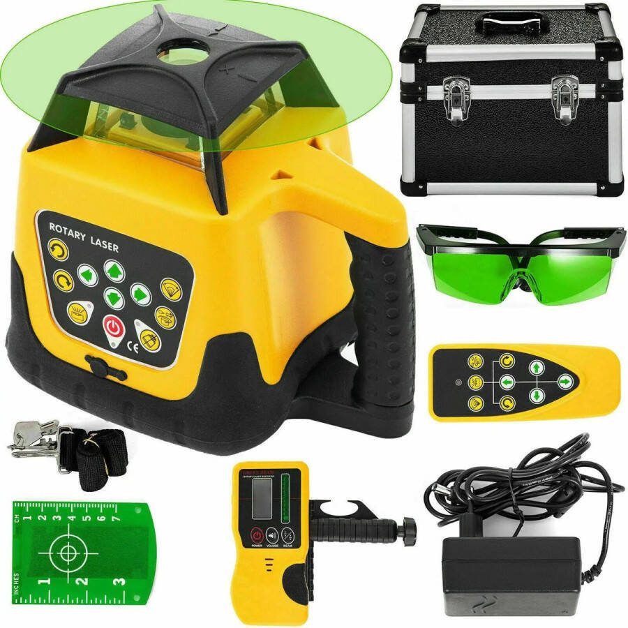 Roroa Bouwlaser Kruislijnlaser Zelfnivelerend Laser Waterpas Groene Laser Afstandslaser Rotatiescanner