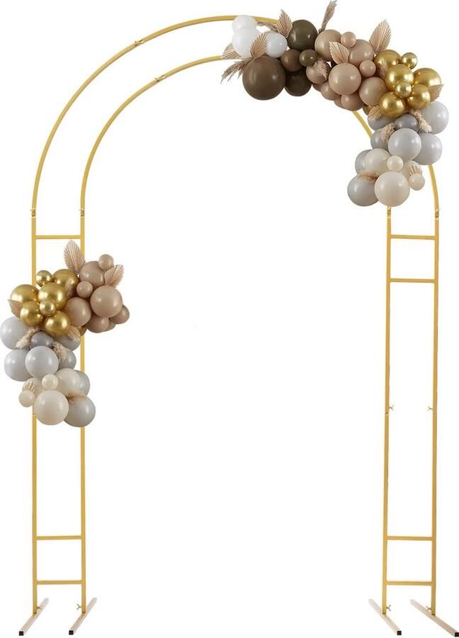 Roroa Gouden Bruiloftsboog Rozenboog decoratie Bruiloft decoratie Bruiloft Metaal Goudkleurig