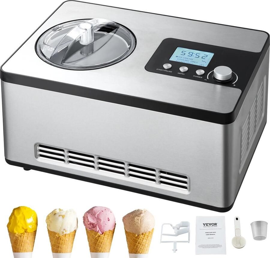 Ijsmachines Ijsmachine Zelfvriezend Ijsmachine Zelf Vriezend Ijs Machine Snelheid Diversiteit van Ijssoorten Grijs